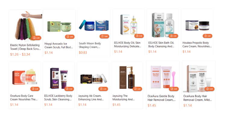 cheap body care products