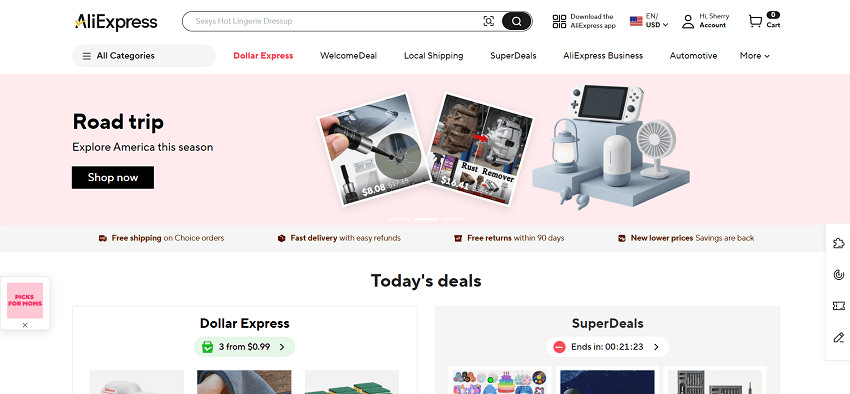 Shopify dropshipping supplier AliExpress