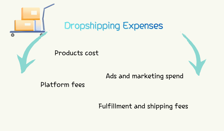 make money with dropshipping expenses including