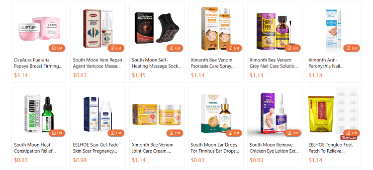 dropship health and wellness items