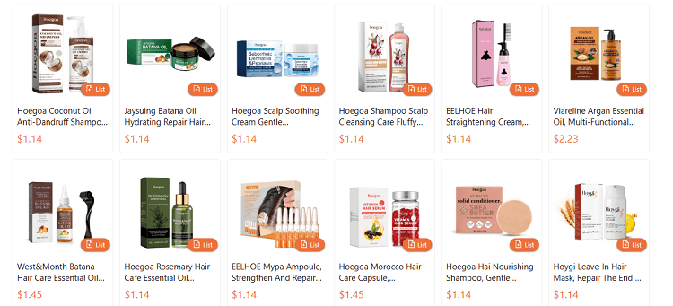 hair dropshipping niches