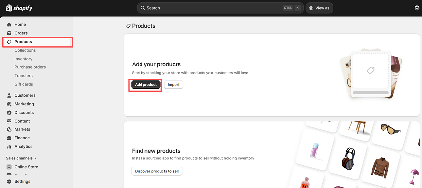 how to add products to shopify manually