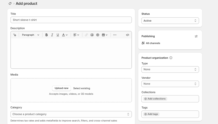 add Shopify peoducts details