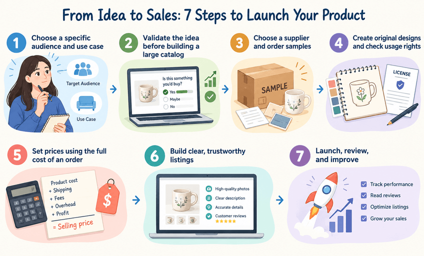 steps to start POD business in 2026